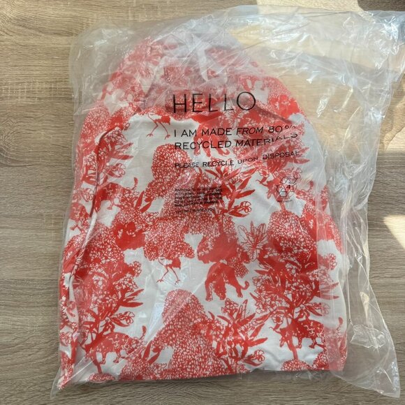 New Free People De Siena Tennis Club Raffia Tote Bag White Green - Picture 8 of 8